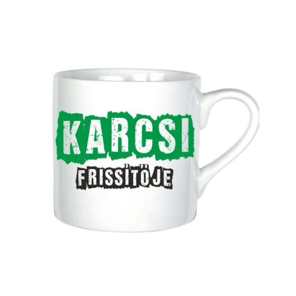 Karcsi frissítője neves bögre minta