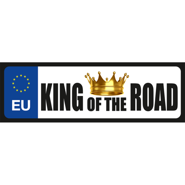 King of the road vicces rendszámtábla minta