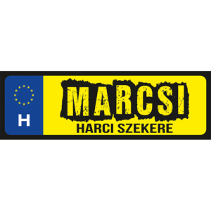 Marcsi harci szekere neves rendszámtábla minta