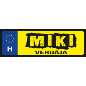 Miki verdája neves rendszámtábla minta