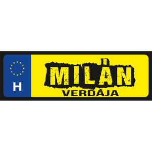 Milán verdája neves rendszámtábla minta
