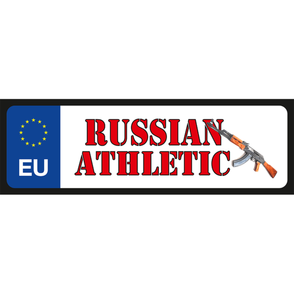 Russian Athletic vicces rendszámtábla minta