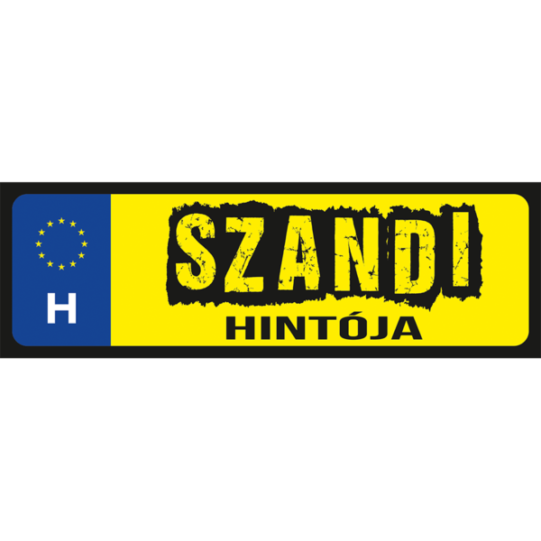 Szandi hintója neves rendszámtábla minta