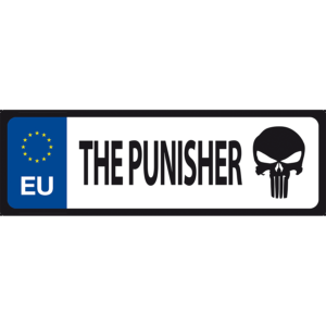 The punisher vicces rendszámtábla minta