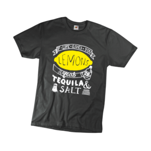 If life gives you lemon grab tequila and salt férfi fehér póló minta termék kép