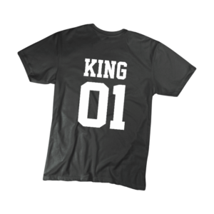 King 01 férfi fehér póló minta termék kép