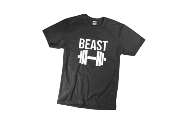 Beast férfi fehér póló minta termék kép