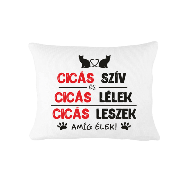 Cicás szív cicás lélek.. vicces poénos párna termék kép