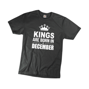 Kings are born in December szülinapi férfi fehér póló minta termék kép