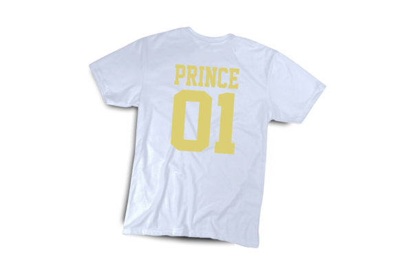 Prince 01 férfi fehér-arany póló minta termék kép