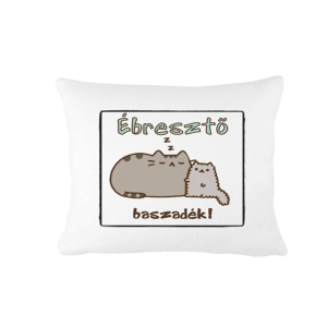 Pusheen - Ébresztő vicces poénos párna termék kép