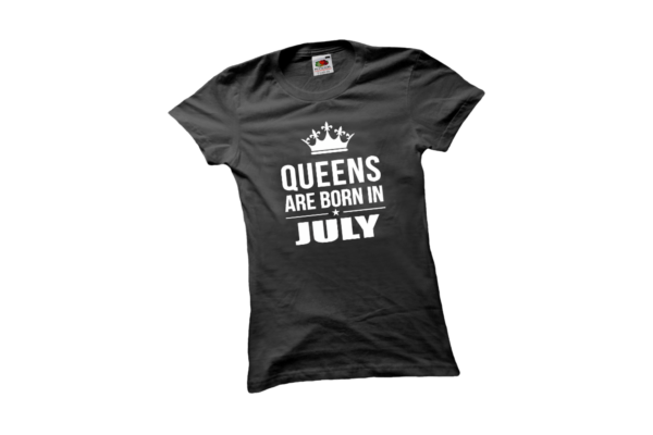 Queens are born in July szülinapi férfi női póló minta termék kép