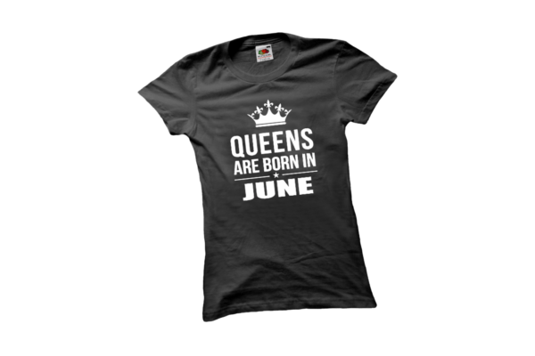 Queens are born in June szülinapi férfi női póló minta termék kép