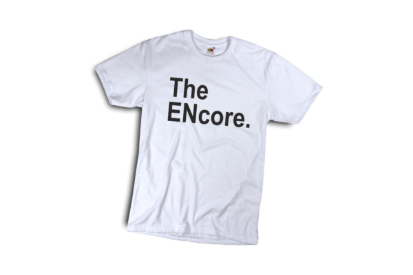 The encore férfi fekete póló minta termék kép
