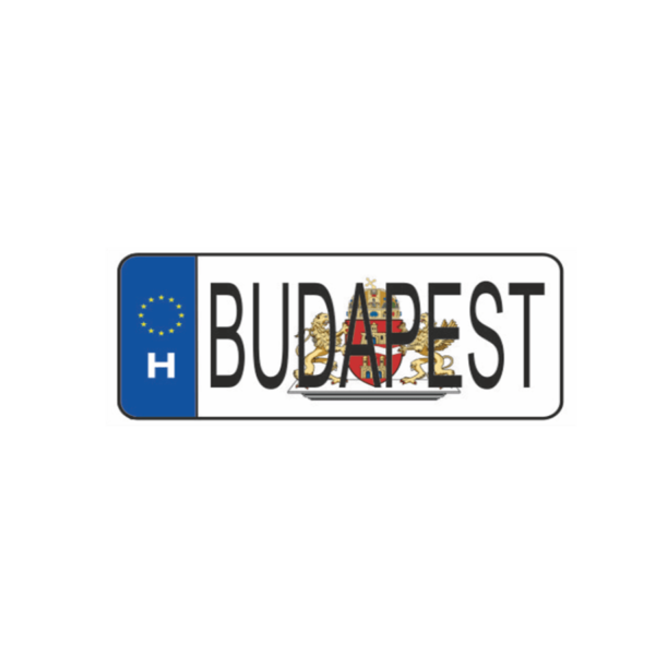 Budapest fehér hűtőmágnes termék kép