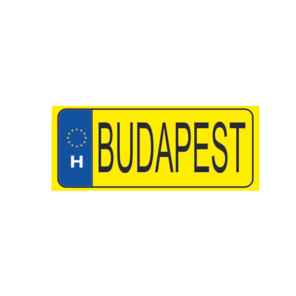 Budapest sárga hűtőmágnes termék kép