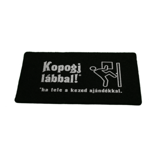 Kopogj lábbal vicces feliratos lábtörlő termék kép