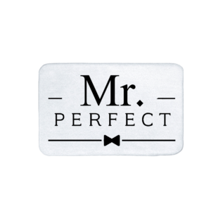 Mr. Perfect vicces feliratos Fürdőszoba Szőnyeg termék kép