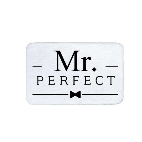 Mr. Perfect vicces feliratos Fürdőszoba Szőnyeg termék kép