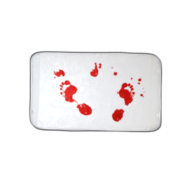 Véres lábnyom vicces feliratos Fürdőszoba Szőnyeg termék kép