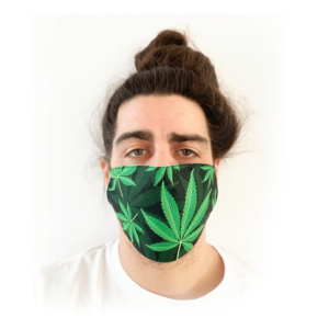 Cannabis mintás sima szájmaszk termék kép