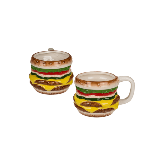 Hamburger formájú kerámia bögre termék kép