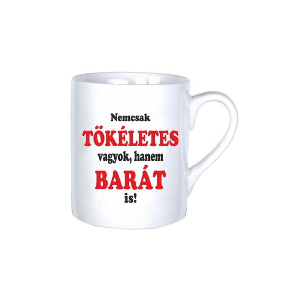 Nemcsak tökéletes vagyok, hanem barát is vicces bögre termék kép