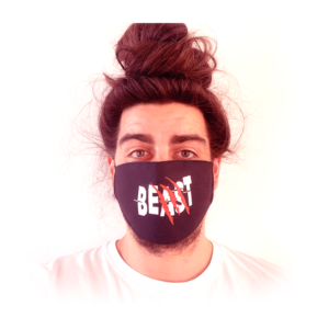 Beast-Szörnyeteg mintás sima szájmaszk termék kép