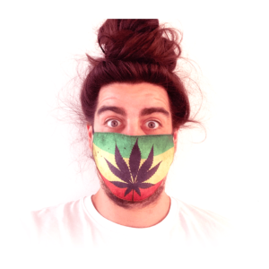 Cannabis-Zászló mintás sima szájmaszk termék kép