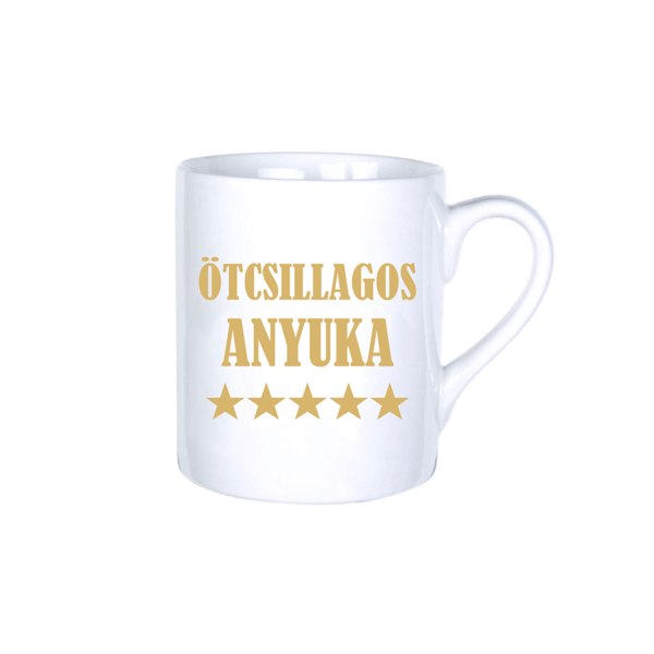 Ötcsillagos anyuka vicces bögre termék kép