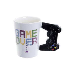 Különleges formájú Game Over kerámia bögre játékkonzol füllel termék kép