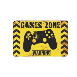 Gamer zone warning mintás lábtörlő termék kép