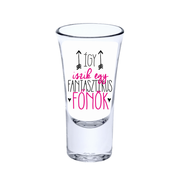 Így iszik egy fantasztikus főnök pink vicces feles pohár termékkép