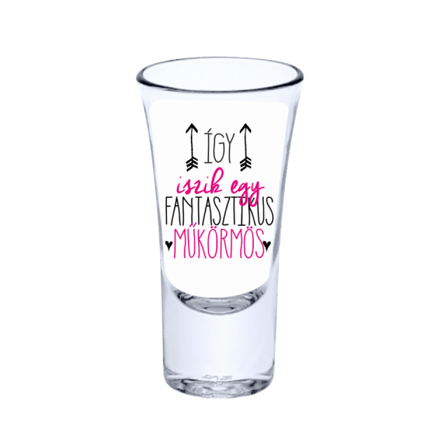 Így iszik egy fantasztikus műkörmös vicces feles pohár termékkép