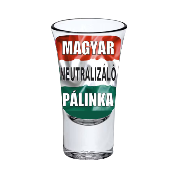 Magyar neutralizáló pálinka vicces feles pohár termékkép