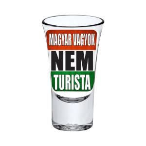 Magyar vagyok, nem turista vicces feles pohár termékkép