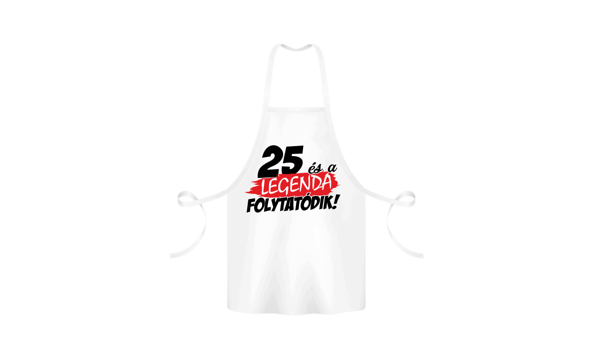 25 és a legenda folytatódik - kötény termékkép