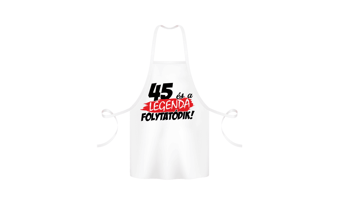 45 és a legenda folytatódik - kötény termékkép