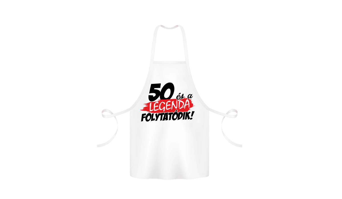50 és a legenda folytatódik - kötény termékkép
