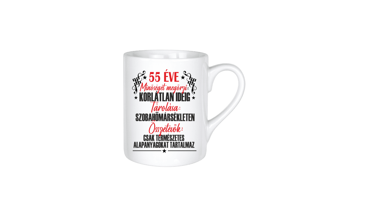55 éve minőséget megőrzi... - kerámia bögre termékkép