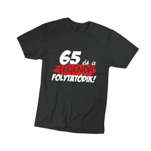 65 és a legenda folytatódik – férfi fekete póló termékkép