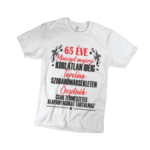 65 Éve minőséget megőrzi... - férfi fehér póló termékkép