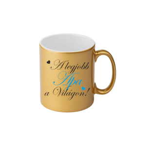 A legjobb apa a világon (arany) - kerámia bögre termékkép