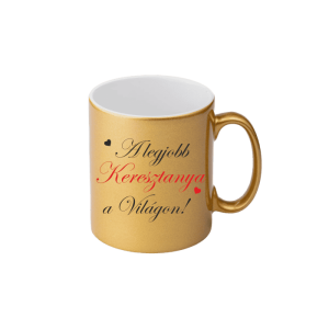 A legjobb keresztanya a világon (arany) - kerámia bögre termékkép