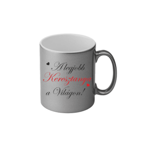 A legjobb keresztanya a világon (ezüst) - kerámia bögre termékkép