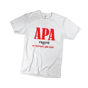 Apa vagyok...(piros) - férfi fehér póló termékként