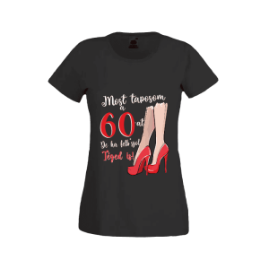 Most taposom a 60-at... - női fekete póló termékkép