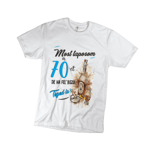 Most taposom a 70-et... - férfi fehér póló termékkép