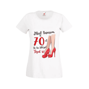 Most taposom a 70-et... - női fehér póló termékkép