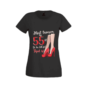 Most taposom az 55-öt... - női fekete póló termékkép